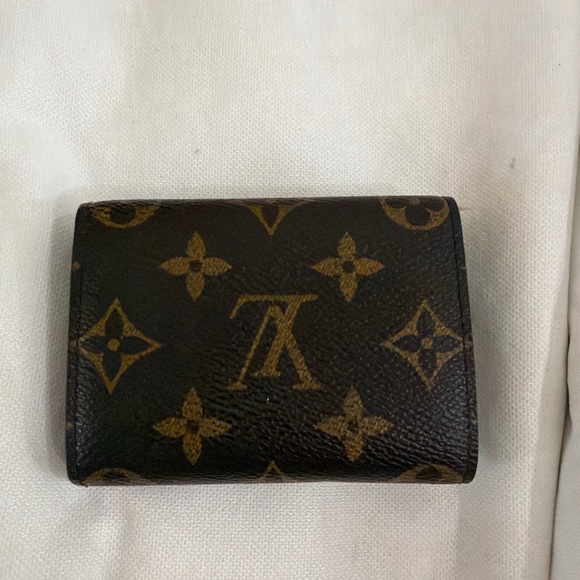 Louis Vuitton Brown Monogram Wallet with Gold Button - Picture 2 of 5